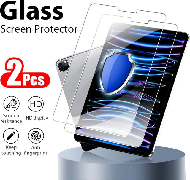 2er Set IQPEA Glas Displayschutzfolien für iPad Air 5, iPad Air 4 (10,9 Zoll) und iPad Pro 11 Zoll, vollständige Abdeckung, transparent - Bild 1