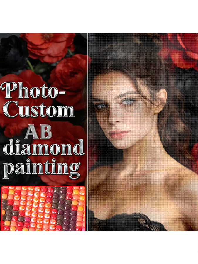 Huacan DIY Diamantmalerei als personalisiertes Foto Set mit Rundbohrern in Multicolour, Durchmesser: 20 cm - Bild 3