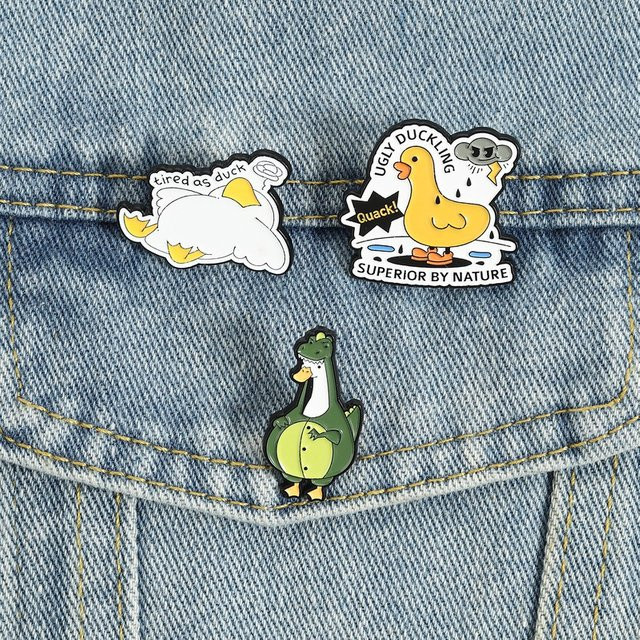 Miss Zoe Anstecknadeln Dinosaurier-Enten-Emaille, Bunt, Kinder - Bild 1