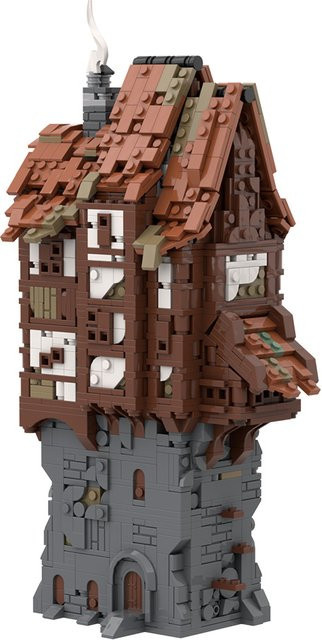 Gobricks MOC Mittelalterliches namenloses Dorf Bausteinspielzeug Fantasy Set in Mehrfarbig - Bild 1