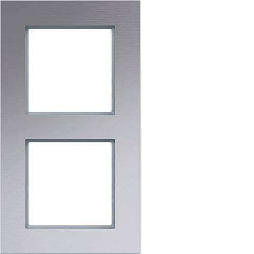 Hager Rahmen Aluminium gebürstet Silber WAD8200ALV - Bild 1