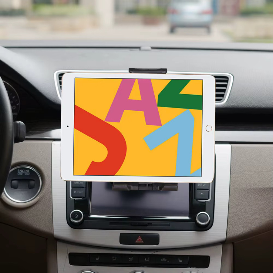 Xnyocn Universelle Autohalterung für CD-Schacht in Schwarz, Geeignet für Tablets von 4,5 bis 12,9 Zoll und Smartphones von 3,5 bis 7 Zoll, Armaturenbrett-Ständer - Bild 2