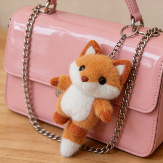 pangcangshu Fuchs-Spielzeug, Plüsch-Anhänger, Orange, Tiere - Bild 1