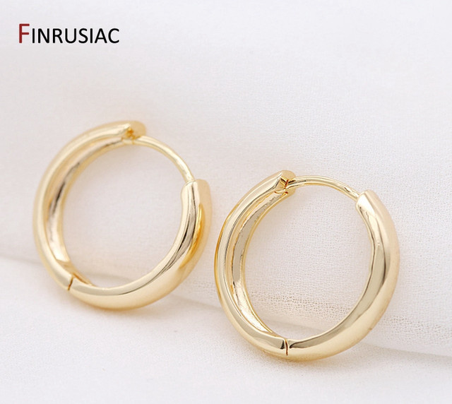 FINRUSIAC Creolen, vergoldetes Messing, Gold, Damen - Bild 1