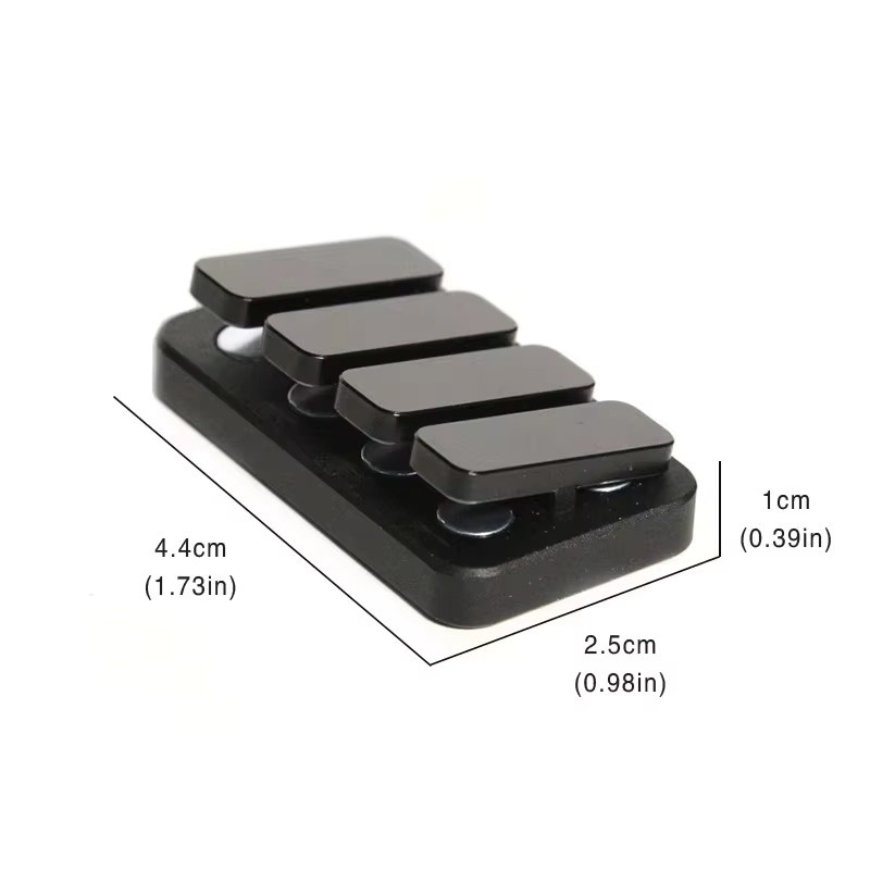 Meade Vier-Tasten-Fidget-Slider, Magnetisches Klaviertasten-Rechteck-Wippe-Schiebekarten-Finger-Gyro - Bild 4