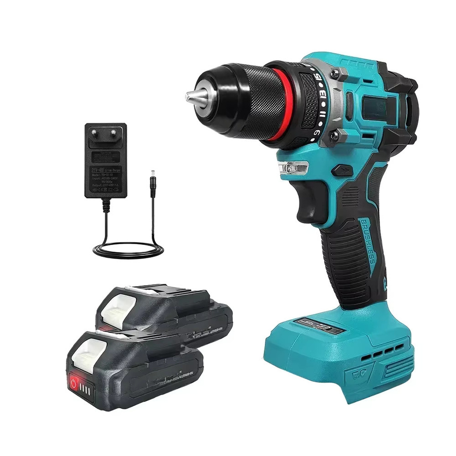 Makita Akku-Bohrer bürstenlos mit 2-Gang-Getriebe und 10mm Bohrfutter, Blau, kompatibel mit Makita LXT 18V Akkus - Bild 1