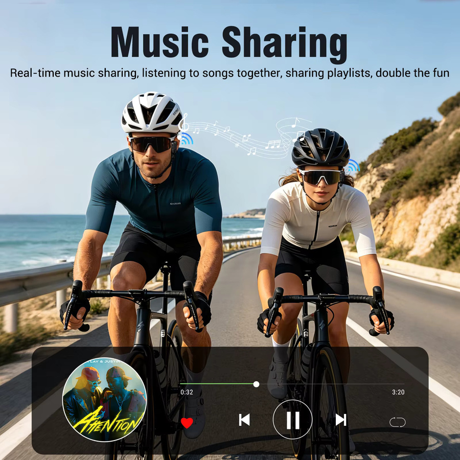 Kebidumei Motorradhelm-Headset mit Bluetooth 6.0 Intercom und wasserdichten Kopfhörern in Schwarz - Bild 4