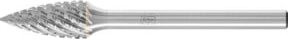 PFERD Hartmetall Hochleistungsfrässtift Spitzbogen SPG Titanium für Titan, Farbe: Silber, Durchmesser: 6 mm, Länge: 13 mm, Schaft-Durchmesser: 3 mm - Bild 1