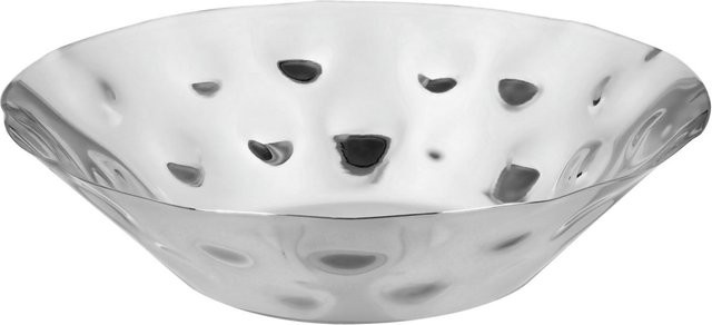 VEGA Obst- und Brotschale Sonna aus Edelstahl in Silber, rund, Durchmesser: 20 cm, Höhe: 5 cm - Bild 1