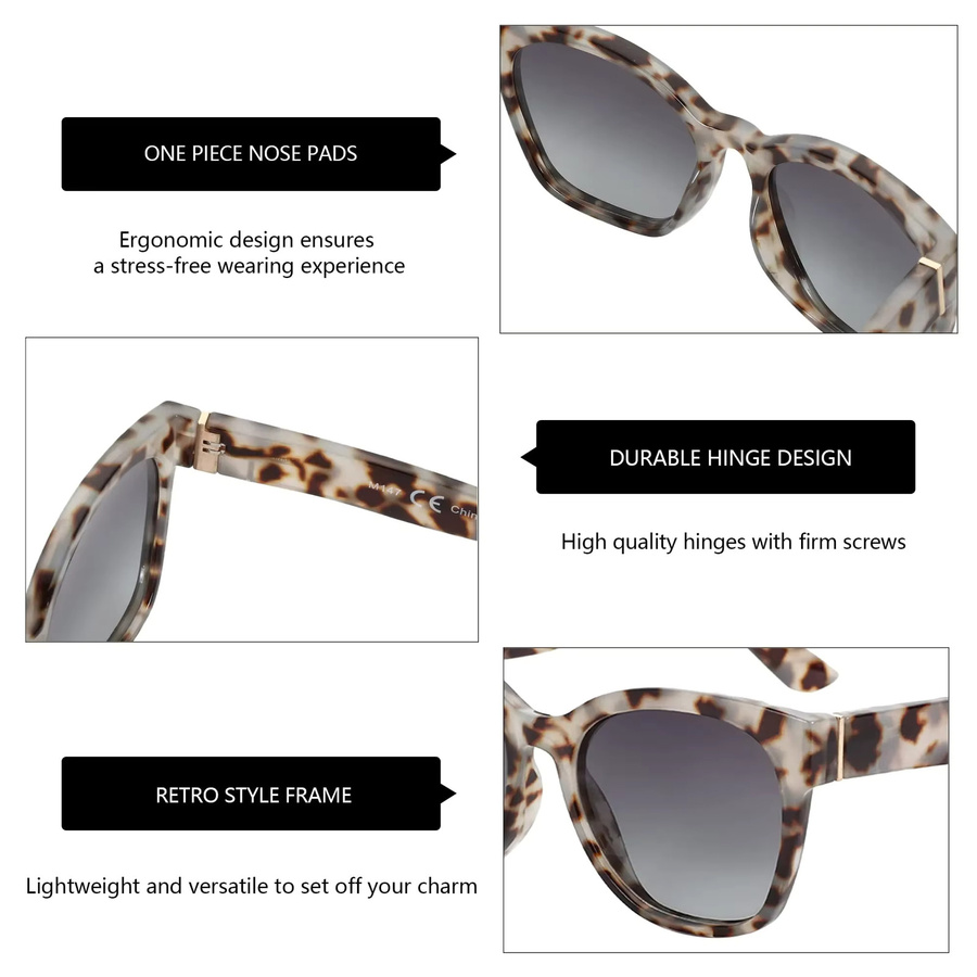 BLUEMOKY Sonnenbrille Cateye, Vollrand, Kunststoff, braun, Damen - Bild 4