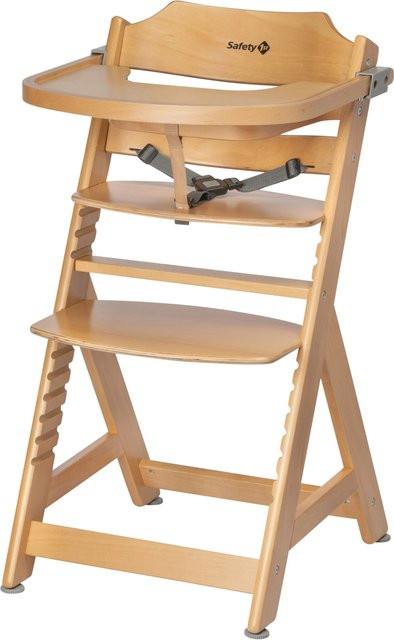 SAFETY 1ST Hochstuhl Toto aus Holz in Braun/Beige mit Höhenverstellung und 3-Punkt-Gurt - Bild 1