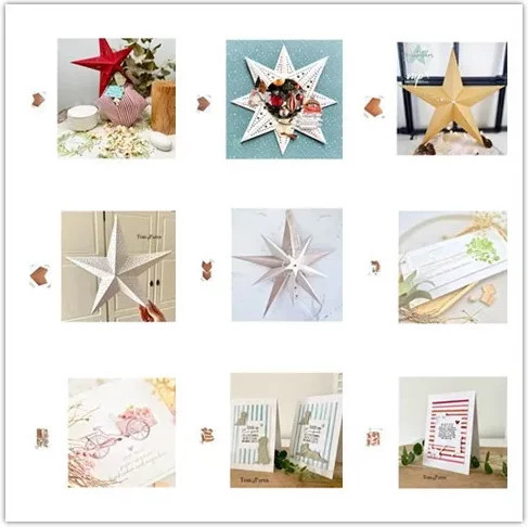 Ziyu Prägestempel mit Sternen für DIY Scrapbooking und Fotoalben, Mehrfarbig - Bild 1