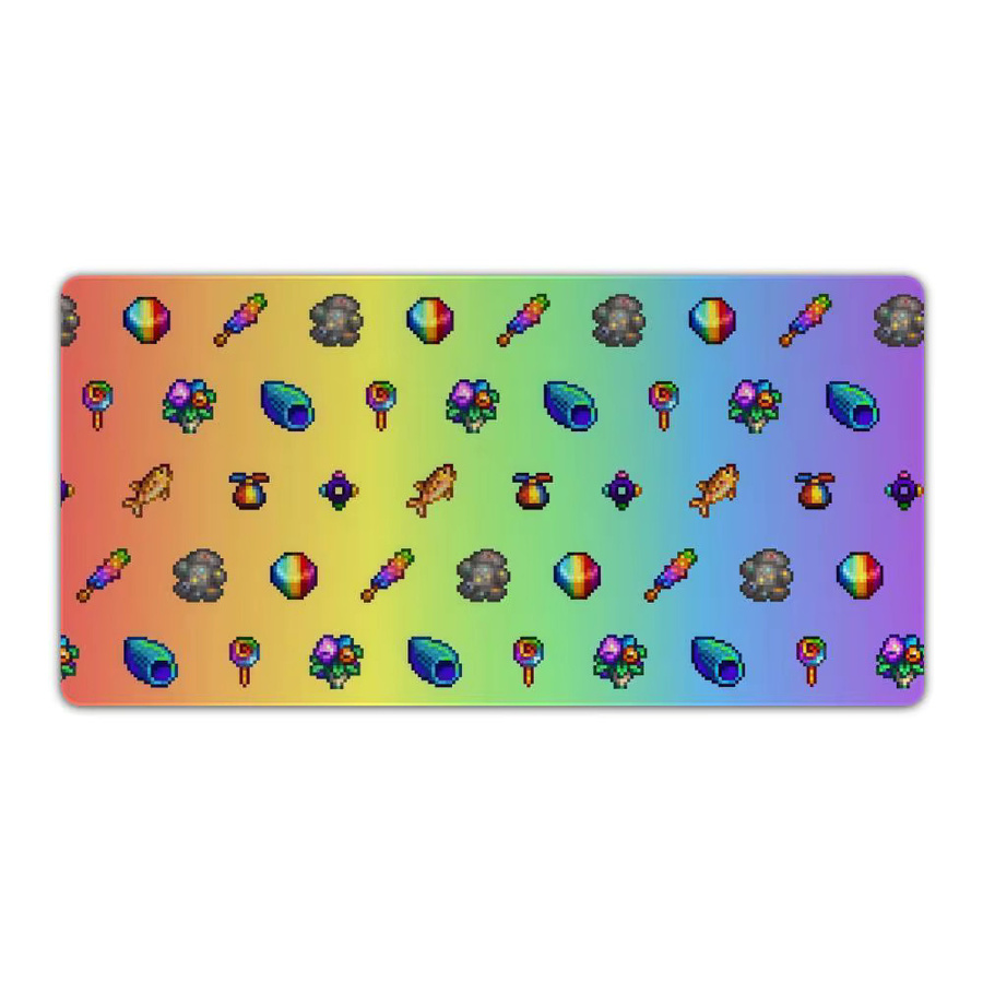 Stardew Valley Mauspad XXL Rutschfeste Gamer Schreibtischunterlage in Schwarz und Multicolour B/B: 90 x 40 cm - Bild 3