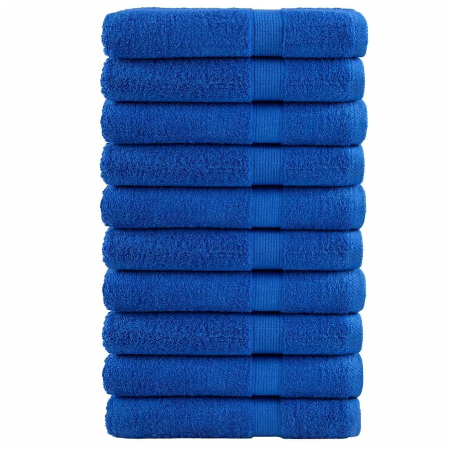 vidaXL Premium-Handtuch-Set 10 Stück aus 100% Baumwolle in Blau, 600g/m2, B/H: 100 x 200 cm - Bild 2