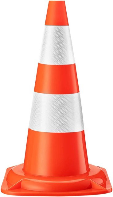 Wiltec Verkehrskegel aus PVC in Orange, Höhe: 50 cm - Bild 1
