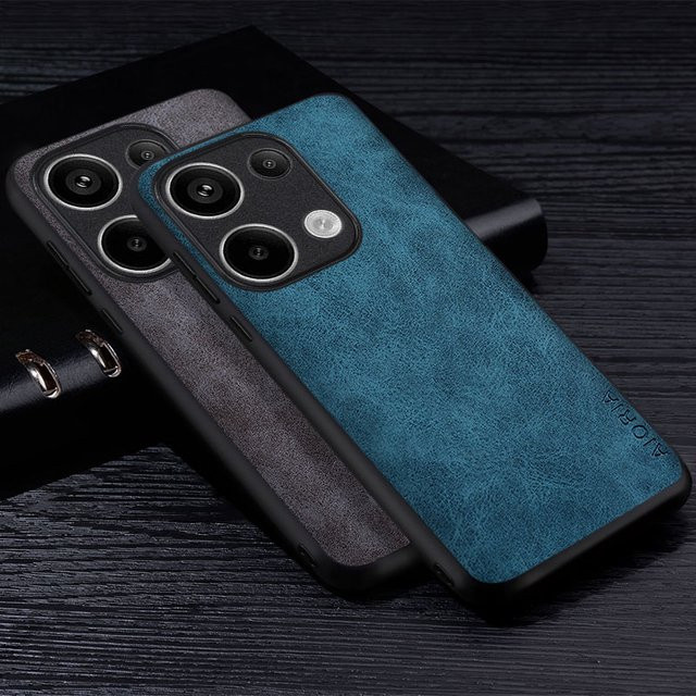 Hochwertige PU-Leder-Handyhülle für Xiaomi Poco M6 Pro 4G in Blau - Bild 1
