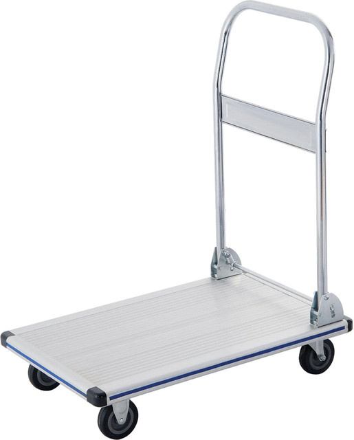 Kraft Werkzeuge Plattformwagen PZS150A aus Aluminium in Silber, Tragkraft 150 kg, B/T/H: 74,5 x 47 x 90 cm - Bild 1