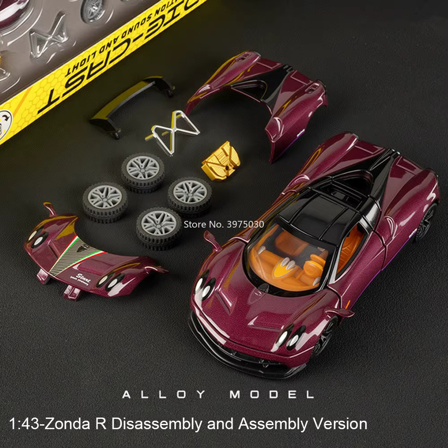 MAKEDA Pagani Zonda R AE86, Spielzeugmodelle, 1:43, Metall, Weiß - Bild 2
