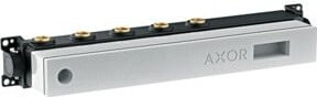 Hansgrohe Axor Select Grundkörper für 3 Verbraucher in Silber, Einbauvariante für Thermostatmodul Select - Bild 1