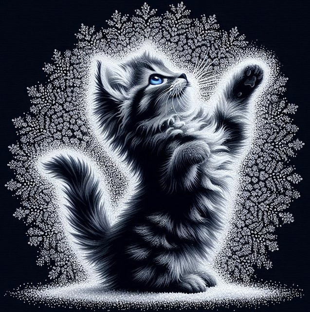 EverShine DIY Diamantmalerei Katze 5D Vollbohr-Stickerei Tier-Mosaik Set in Multicolour, B/H: 20 x 20 cm - Bild 1