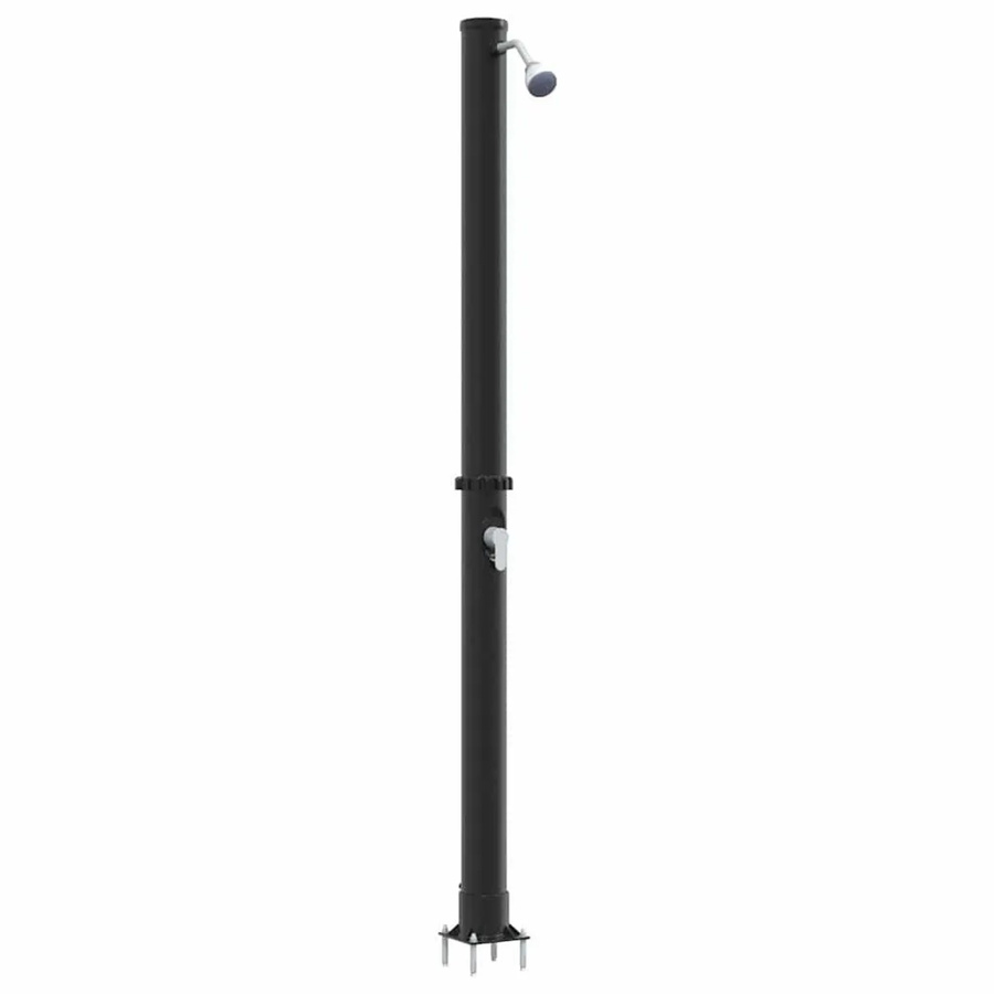vidaXL Außen Solardusche Schwarz aus PVC und Aluminium, Höhe: 217 cm - Bild 2