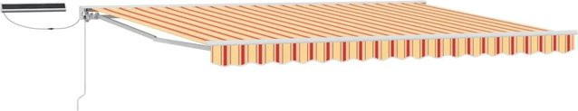 vidaXL Elektrische Markise mit Semi-Cassette in Gelb und Orange, B/T: 450 x 350 cm - Bild 1