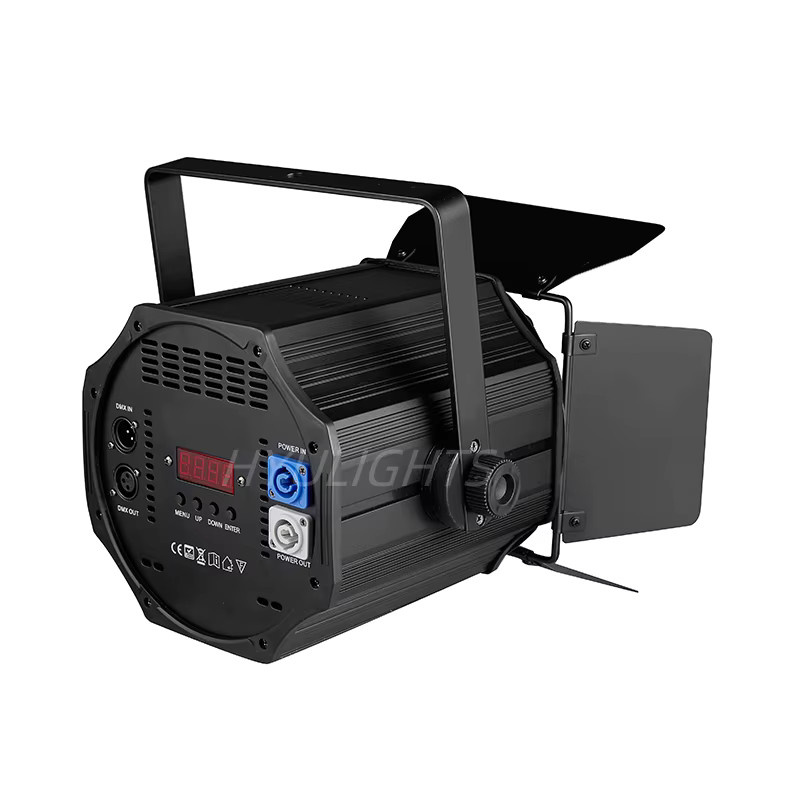 HYULIGHTS 200 W COB LED Par Licht mit Scheunentüren, DMX512 Strobe, Warmweiß und Kaltweiß, DJ Wash Beam Effekt Bühnenbeleuchtung, Schwarz - Bild 2