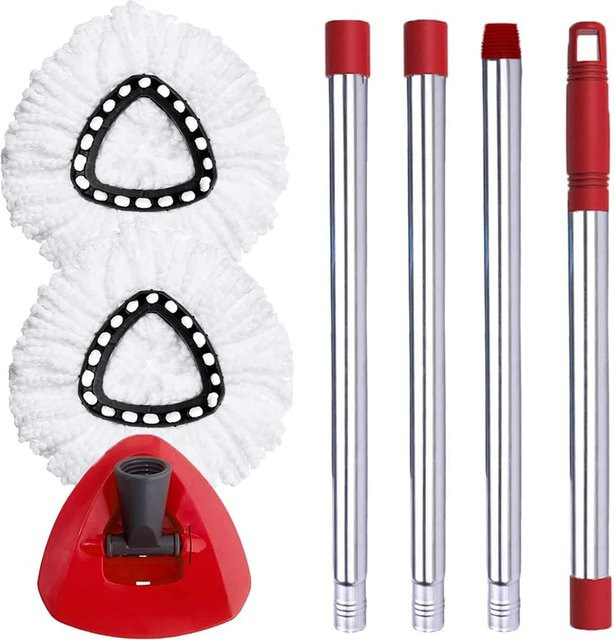 Vileda Ersatzset für EasyWring Mikrofaser Spin Mop mit Mopkopf, Bodenplatte und Griffersatz für das 1-Tank-System - Bild 1