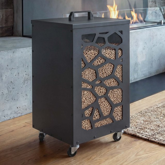 Pelletbehälter MCW Q30 Waben in Anthrazit B/T/H: 64 x 36 x 36 cm - Bild 1