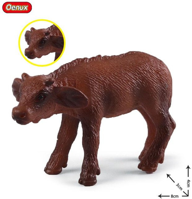 Oenux Niedliche Nutztiere Milchkuh Rind Kalb Angus Bulle Ochse Büffel, Actionfiguren, ab 3 Jahre - Bild 1