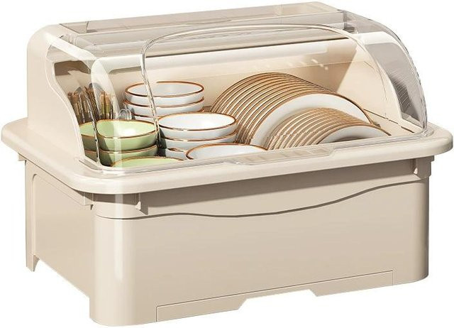 Geschirrabtropfgestell mit Deckel und Besteck-Aufbewahrungsbox als Geschirr-Organizer für deine Küche von World-class Emporium - Bild 1