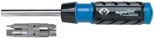 C.K. Werkstatt Ratschen-Schraubendreher 1/4 Zoll, 8,5 cm, Multicolour - Bild 1