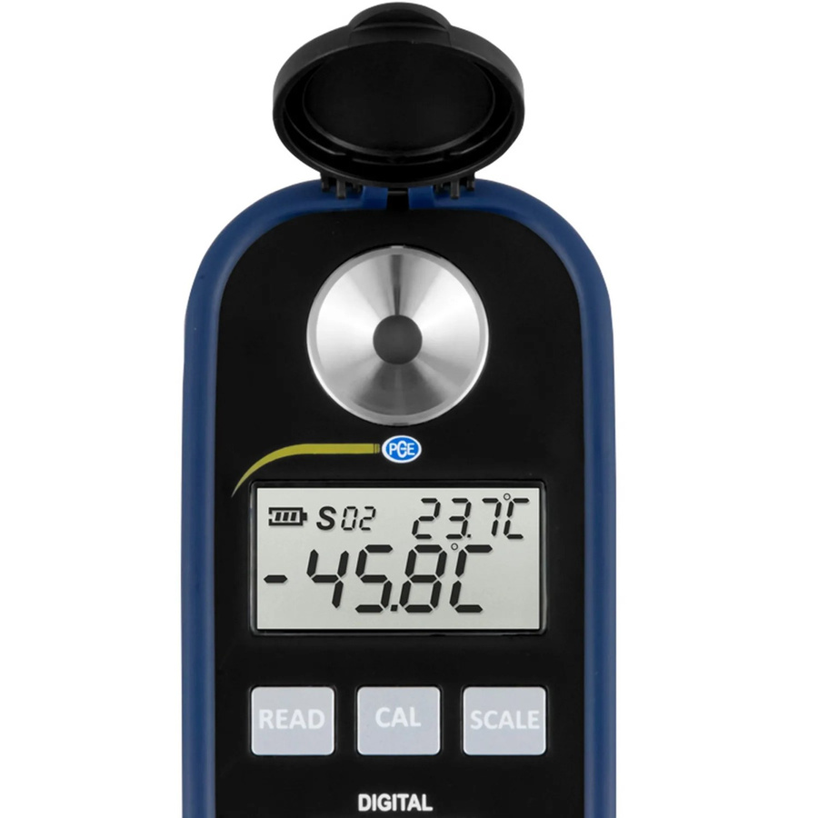 PCE Instruments Digitales Refraktometer PCE-DRA 1 zur Bestimmung des Frostschutzmittelgehalts in Schwarz und Blau - Bild 3