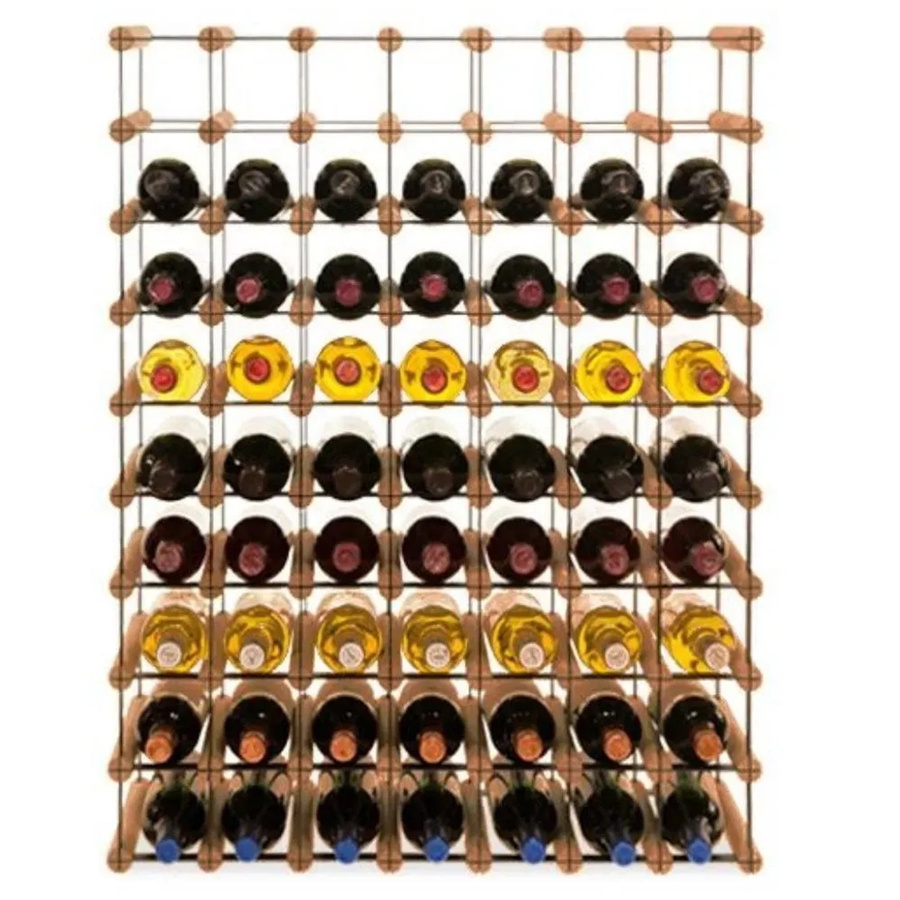 PROREGAL Modulares Weinregal Vinotega Mod aus massivem Kiefernholz, Braun geölt, H x B x T: 92,5 x 72,5 x 24,5 cm - Bild 2
