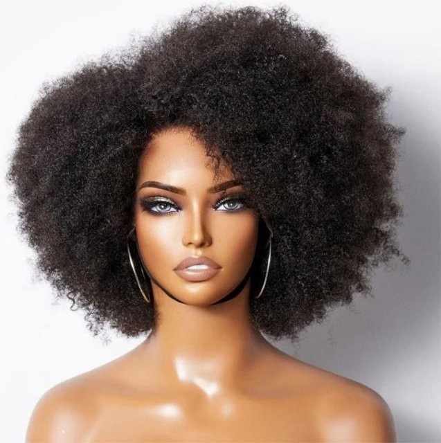 NY Afro-Perücke Lace-Front, kurzer Bob, Echthaar, Damen - Bild 1