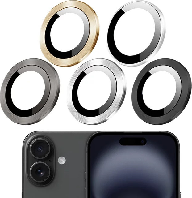 Kameraobjektivschutz aus 9H gehärtetem Glas für iPhone 17 Pro und iPhone 16 Pro Max in Gold - Bild 1