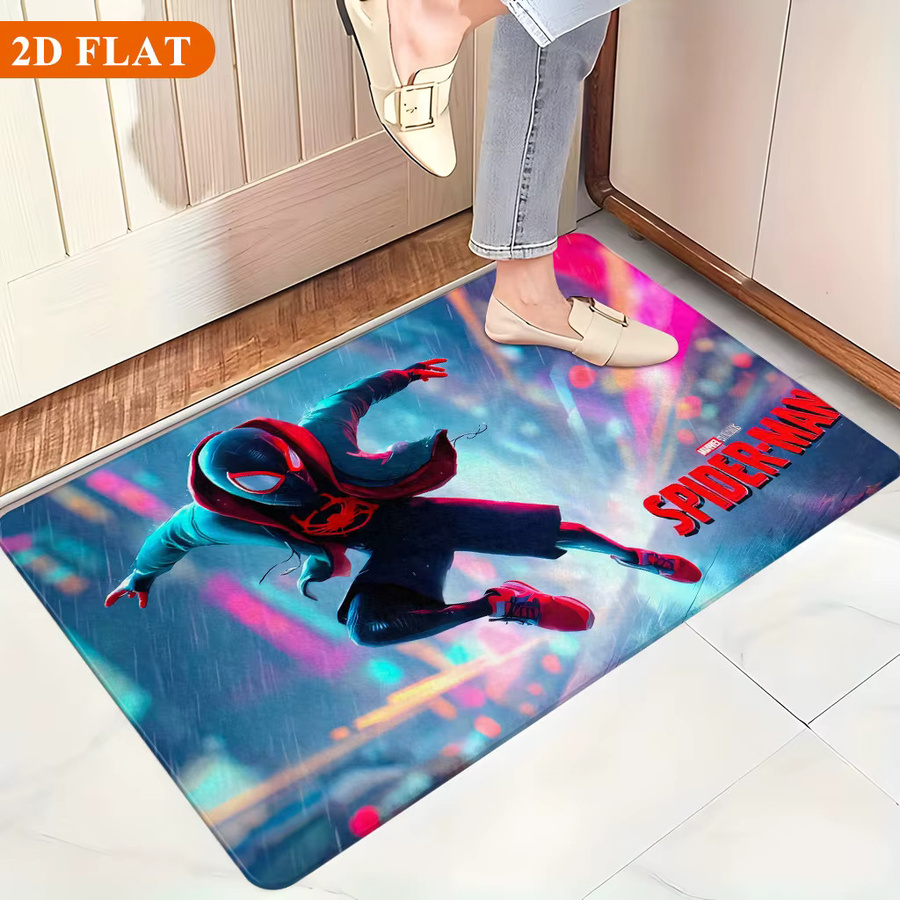 Rutschfeste Badematte Spiderman Into The Spiderverse von BEAST KINGDOM, rechteckige Flanellmatte aus Polyester, Mehrfarbig, B/T: 60 x 40 cm - Bild 5