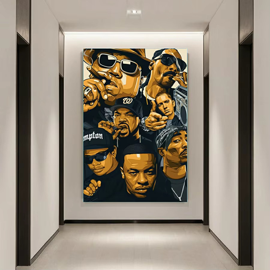 YUTTEE Diamond Painting Kit Hip Hop Motive Biggie und Tupac 5D DIY Mosaik Stickerei Multicolor B: 30 cm, H: 30 cm - Bild 2