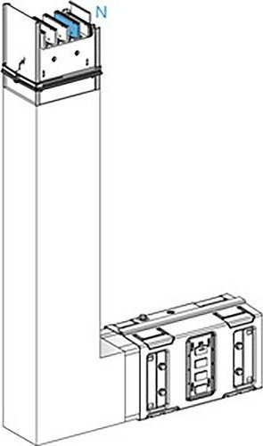 Schneider Electric KSA Winkelelement KSA1000DLE41A, 1000A, flach PE innen, Farbe: Weiß - Bild 1