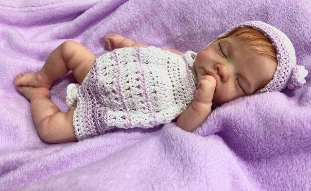 CatDoneca Reborn Mädchen, Neugeborenenpuppe, Silikon, 27 cm - Bild 1