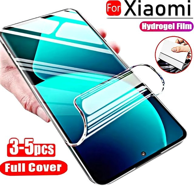 Hydrogel-Displayschutz Folie für Xiaomi Poco X6 F6 X5 F5 Redmi Note 12 13 9 10 11 15 14 Pro 10C transparent - Bild 1