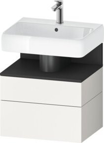 Duravit Waschtischunterschrank Qatego in Grau und Weiß mit 1 Schublade, B/T/H: 59 x 47 x 59 cm - Bild 1