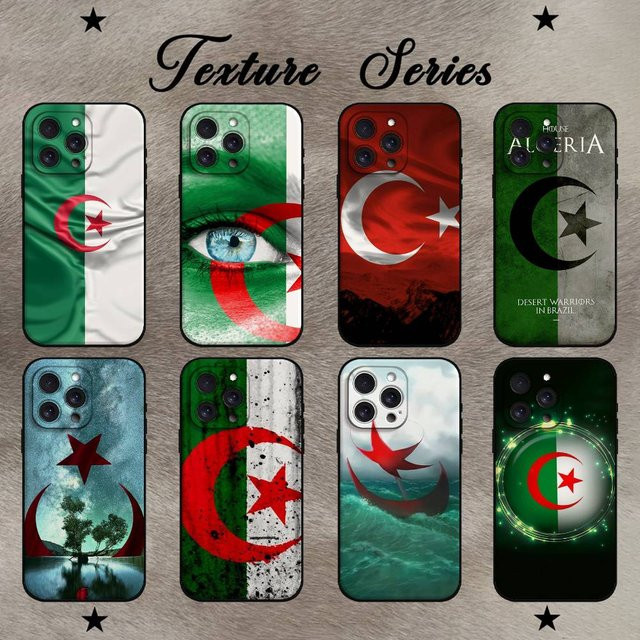 Mesuca Handyhülle mit Algerien-Pass Design für iPhone 11 bis iPhone 17 Pro Max Plus Mini, TPU Weiche Hautfreundliche Hülle, Multicolour - Bild 1