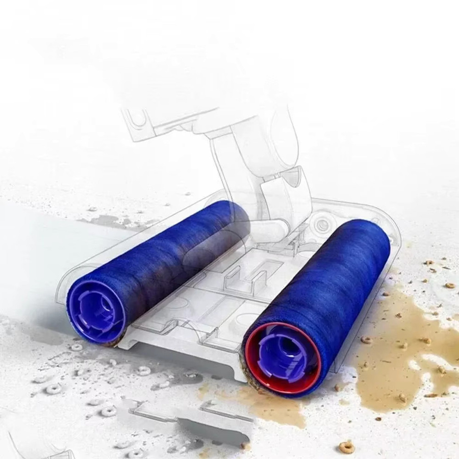 Kompatible weiche Bürstenrolle für Dyson Wash G1 Bodenreiniger in Grau und Blau, Durchmesser: 28,0 cm - Bild 3
