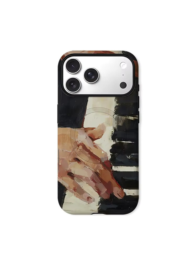 Potdemiel Piano Hands Painting Handyhülle für iPhone 17 16 15 14 13 Pro Max Plus Multicolor mit Magnetfunktion und robustem Schutz - Bild 6