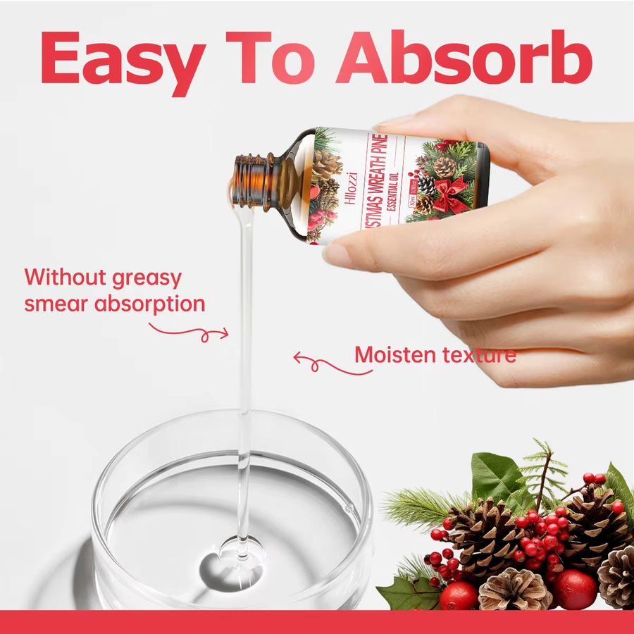 Hllozzi Ätherisches Öl Weihnachtskiefernkegel mit holzigem Aroma für Diffusoren und Luftbefeuchter - Bild 2