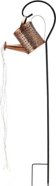 Solar Gießkanne Lampe im Retro-Design aus Metall mit warmweißem LED-Licht für Garten und Terrasse - Bild 1