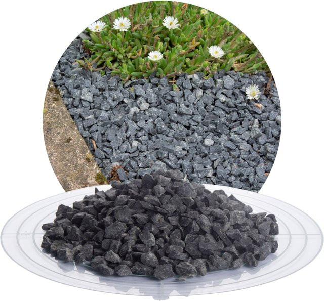 SCHICKER MINERAL Basalt Ziersplitt Anthrazit 5-8 mm 1000 kg BigBag - Bild 1