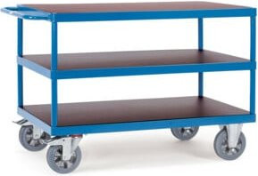 Fetra Tischwagen 12426 in Blau mit Elastic-Reifen und 1200 kg Tragkraft - Bild 1