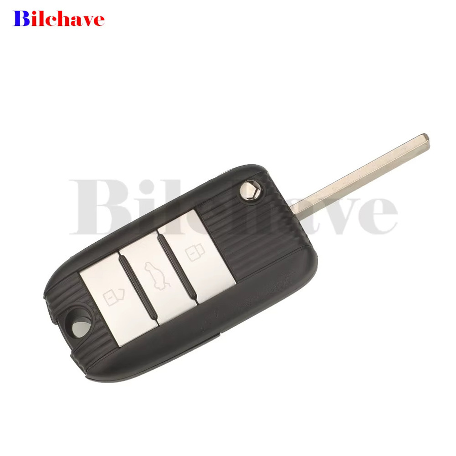 Jingyuqin Ersatzgehäuse für 3-Tasten Klappschlüssel passend für MG HS ZTS ZS MG3 MG6 MG5 RX8 i5 i6 Roewe RX5 2017-2021 in Schwarz - Bild 2